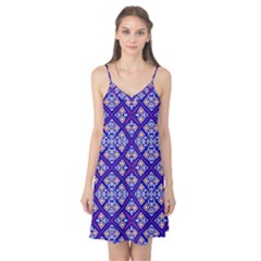 Symmetry Digital Art Pattern Blue Camis Nightgown