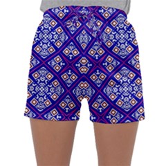 Symmetry Digital Art Pattern Blue Sleepwear Shorts