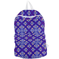 Symmetry Digital Art Pattern Blue Foldable Lightweight Backpack