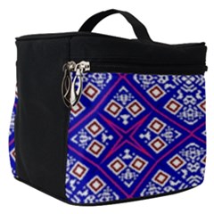 Symmetry Digital Art Pattern Blue Make Up Travel Bag (Small)