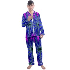 Fractal Abstract Background Digital Men s Satin Pajamas Long Pants Set by Pakrebo