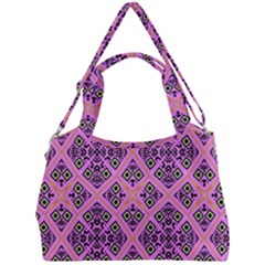 Seamless Wallpaper Geometric Pink Double Compartment Shoulder Bag by Pakrebo