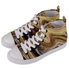 Abstract Acrylic Art Artwork Women s Mid-top Canvas Sneakers