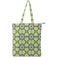 Seamless Wallpaper Digital Art Pattern Double Zip Up Tote Bag