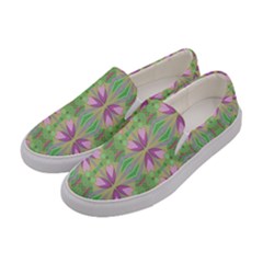 Seamless Wallpaper Pattern Ornament Pattern Art Women s Canvas Slip Ons by Pakrebo