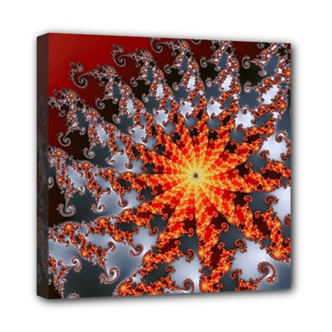 Fractal Rendering Spiral Twist Art Mini Canvas 8  X 8  (stretched) by Pakrebo