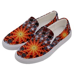 Fractal Rendering Spiral Twist Art Men s Canvas Slip Ons by Pakrebo