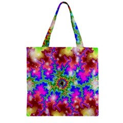 Fractals Abstraction Space Zipper Grocery Tote Bag