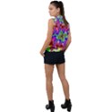 Fractals Abstraction Space Sleeveless Chiffon Button Shirt View2