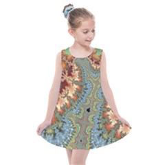 Fractal Rendering Pattern Abstract Kids  Summer Dress by Pakrebo
