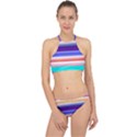 Cotton Candy Stripes Racer Front Bikini Set View1