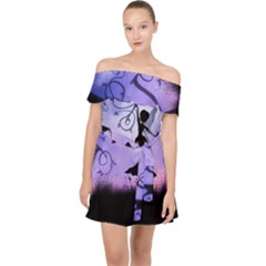 Cute Fairy Dancing In The Night Off Shoulder Chiffon Dress by FantasyWorld7