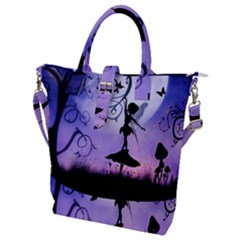 Cute Fairy Dancing In The Night Buckle Top Tote Bag by FantasyWorld7