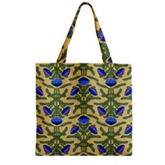 Pattern Thistle Structure Texture Zipper Grocery Tote Bag