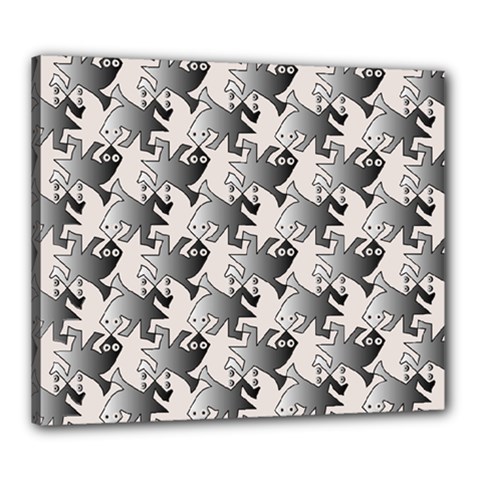 Seamless Tessellation Background Canvas 24  x 20  (Stretched)