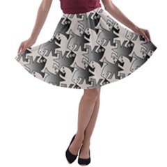 Seamless Tessellation Background A-line Skater Skirt