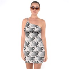 Seamless Tessellation Background One Soulder Bodycon Dress