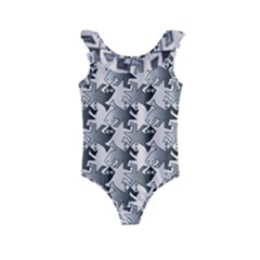 Seamless Tessellation Background Kids  Frill Swimsuit