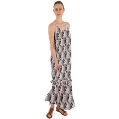 Seamless Tessellation Background Cami Maxi Ruffle Chiffon Dress