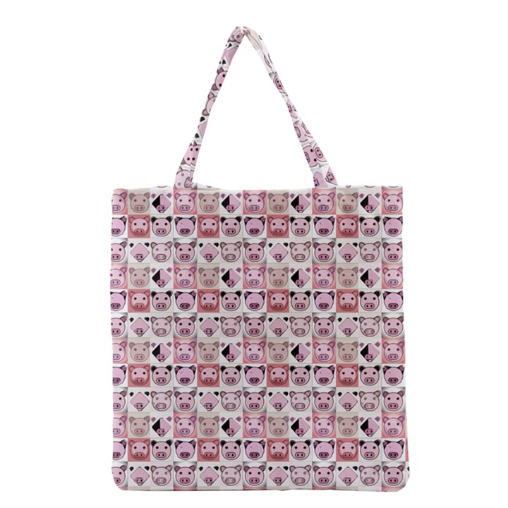 Graphic Seamless Pattern Pig Grocery Tote Bag