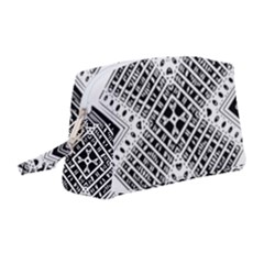 Pattern Tile Repeating Geometric Wristlet Pouch Bag (medium) by Pakrebo