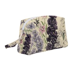 Botanical Print Antique Floral Wristlet Pouch Bag (medium) by Pakrebo