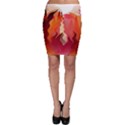 Fire Abstract Cartoon Red Hot Bodycon Skirt View1