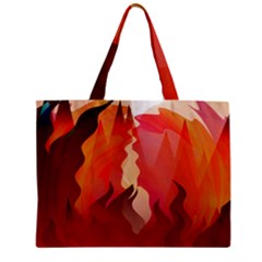 Fire Abstract Cartoon Red Hot Zipper Mini Tote Bag by Pakrebo