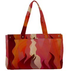Fire Abstract Cartoon Red Hot Canvas Work Bag by Pakrebo