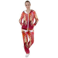 Fire Abstract Cartoon Red Hot Women s Tracksuit by Pakrebo