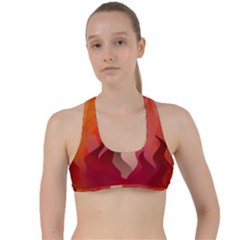 Fire Abstract Cartoon Red Hot Criss Cross Racerback Sports Bra by Pakrebo