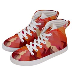 Fire Abstract Cartoon Red Hot Women s Hi-top Skate Sneakers by Pakrebo