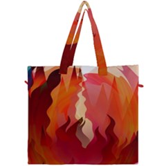 Fire Abstract Cartoon Red Hot Canvas Travel Bag by Pakrebo