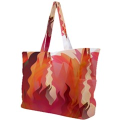 Fire Abstract Cartoon Red Hot Simple Shoulder Bag by Pakrebo