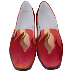 Fire Abstract Cartoon Red Hot Women s Classic Loafer Heels by Pakrebo