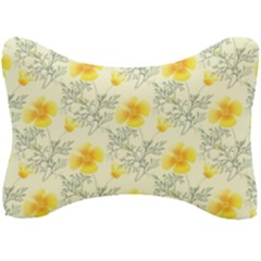 Floral Background Scrapbooking Yellow Seat Head Rest Cushion by Pakrebo