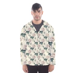 Floral Pattern Scrapbook Seamless Men s Hooded Windbreaker by Pakrebo