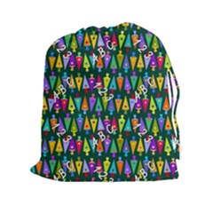 Pattern Back To School Schultüte Drawstring Pouch (xxl) by Pakrebo