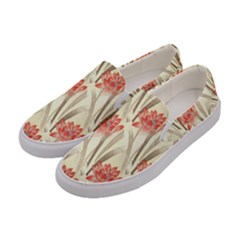 Flower Flora Leaf Wallpaper Women s Canvas Slip Ons by Pakrebo