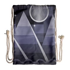 Background Stylized Scenery Drawstring Bag (large)