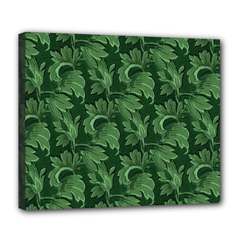 Leaf Flora Nature Desktop Herbal Deluxe Canvas 24  X 20  (stretched)