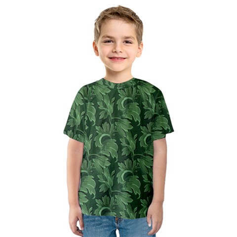 Leaf Flora Nature Desktop Herbal Kids  Sport Mesh Tee by Pakrebo