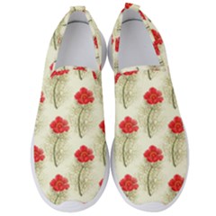 Floral Background Scrapbook Vintage Men s Slip On Sneakers by Pakrebo