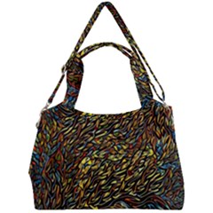 Flames Pattern Texture Gold Double Compartment Shoulder Bag by Pakrebo