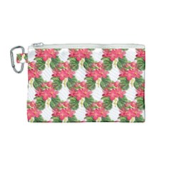 Floral Seamless Decorative Spring Canvas Cosmetic Bag (medium) by Pakrebo