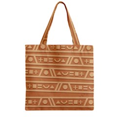 Background Non Seamless Pattern Brown Zipper Grocery Tote Bag by Pakrebo