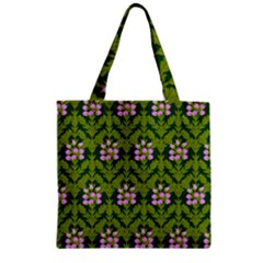 Pattern Nature Texture Heather Zipper Grocery Tote Bag by Pakrebo