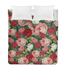 Roses Repeat Floral Bouquet Duvet Cover Double Side (full/ Double Size)