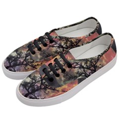 Full Moon Silhouette Tree Night Women s Classic Low Top Sneakers by Pakrebo