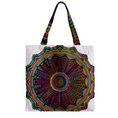 Mandala Decorative Ornamental Zipper Grocery Tote Bag